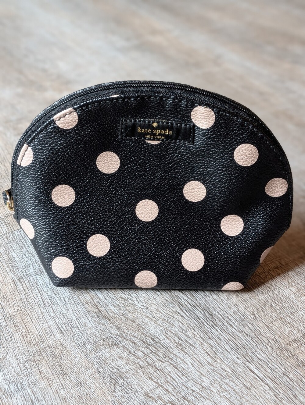 Kate Spade Shell Shaped Polka Dot Cosmetics Travel Bag